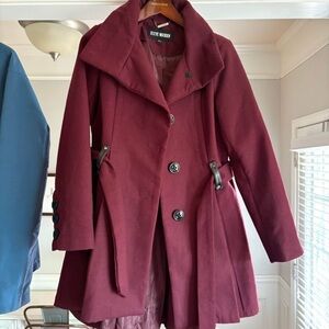 Steve Madden Women's Deep Red Trench Coat